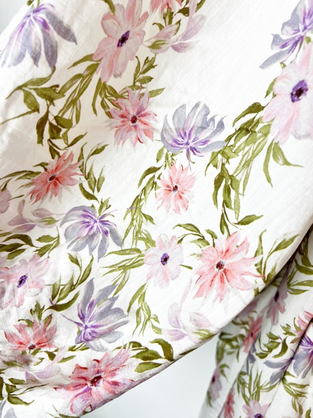 NWT SZ XL Express Floral Sweetheart Babydoll Mini Dress in Cream & Pastel Floral - Picture 8 of 9